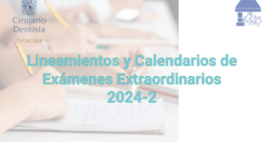 Lineamientos y Calendarios de Exámenes Extraordinarios 2024-2